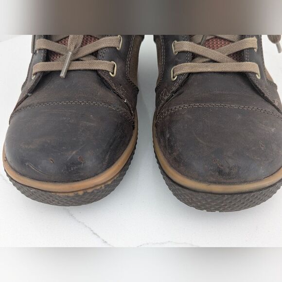 KEEN Destin Low Brown Leather Steel Toe EH Utility Safety work bootShoes Men 8.5 - Picture 4 of 13